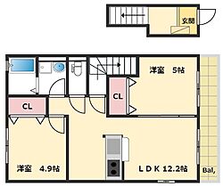 ハレワレア 201 ｜ 兵庫県加古郡稲美町国岡6丁目（賃貸アパート2LDK・2階・51.10㎡） その2