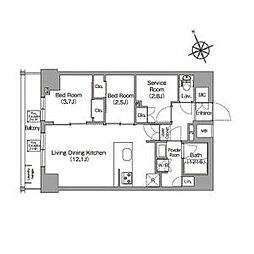 間取図画像 2SLDK