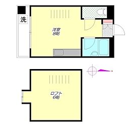 JR総武線 亀戸駅 徒歩4分の賃貸マンション 4階ワンルームの間取り