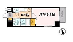 東京メトロ東西線 西葛西駅 徒歩8分の賃貸マンション 9階1Kの間取り
