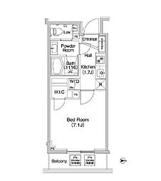 東京メトロ半蔵門線 錦糸町駅 徒歩5分の賃貸マンション 10階1Kの間取り