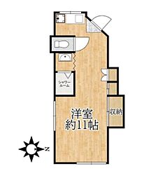 M&Bハウス1 ワンルームの間取図画像