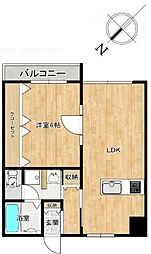 コオポスアペア2 1LDKの間取図画像