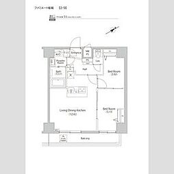 ファミルート船堀 2LDKの間取図画像