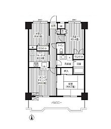 関寅ビル第二 3LDKの間取図画像