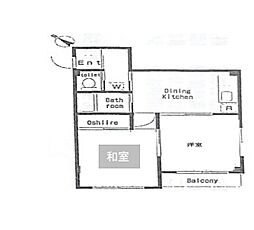 グリーンフラッツ 2DKの間取図画像