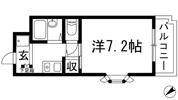 アーバネックス西宮門戸 ｜兵庫県西宮市下大市東町(賃貸マンション1K・2階・22.32㎡)の写真 その2