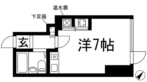 ティアラ宝塚 ｜兵庫県宝塚市武庫川町(賃貸マンション1R・2階・20.00㎡)の写真 その2