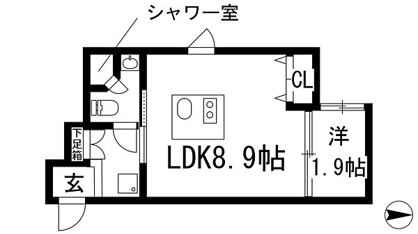 ステーションスクエアさくら通り ｜大阪府池田市栄町(賃貸マンション1LDK・3階・26.31㎡)の写真 その2