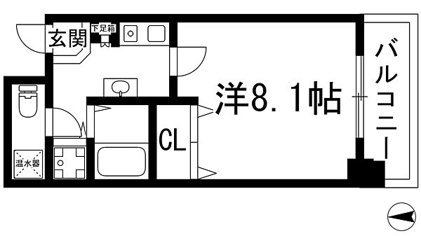 エコロジー宝塚レジデンス ｜兵庫県宝塚市栄町1丁目(賃貸マンション1K・4階・24.41㎡)の写真 その2