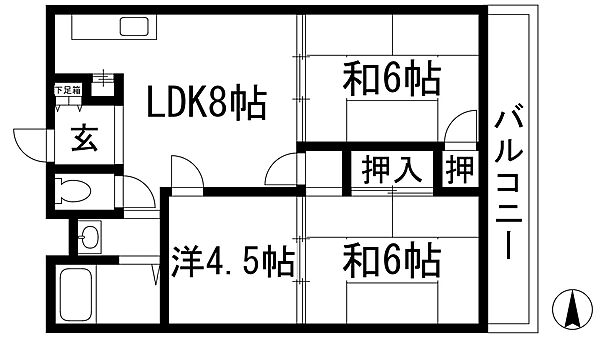 ローズコーポ石橋 ｜大阪府池田市天神2丁目(賃貸マンション3LDK・2階・53.00㎡)の写真 その2