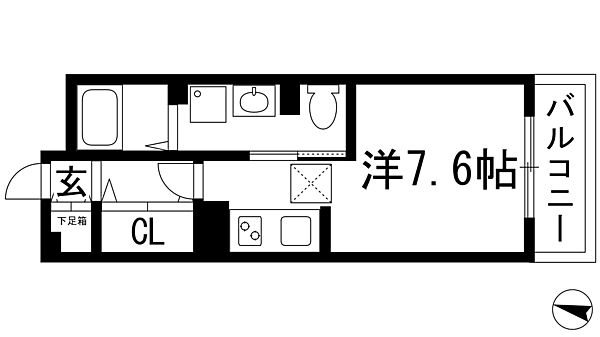 フロントハウスA棟 ｜兵庫県川西市南花屋敷4丁目(賃貸アパート1R・1階・23.37㎡)の写真 その2