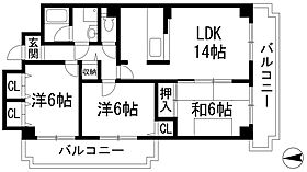 ロイヤルシャトー門戸  ｜ 兵庫県西宮市門戸東町（賃貸マンション3LDK・2階・69.39㎡） その2