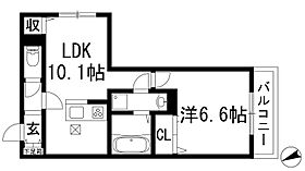 ユーフォリア  ｜ 兵庫県西宮市門戸荘（賃貸アパート1LDK・1階・40.35㎡） その2