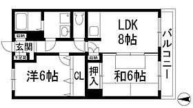 ハイタウン御殿山西  ｜ 兵庫県宝塚市御殿山2丁目（賃貸マンション2LDK・1階・52.00㎡） その2