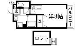 ZONE 1/f PART5  ｜ 兵庫県川西市小戸1丁目（賃貸マンション1K・2階・24.33㎡） その2