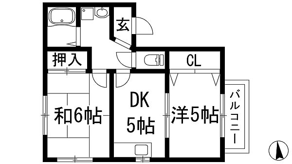 JMIコート ｜兵庫県西宮市日野町(賃貸アパート2DK・2階・43.00㎡)の写真 その2