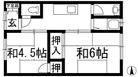 森川文化B棟  ｜ 兵庫県伊丹市安堂寺町4丁目（賃貸アパート2K・1階・32.40㎡） その2