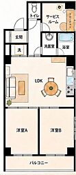 日興児玉パレス南青山 3LDKの間取図画像