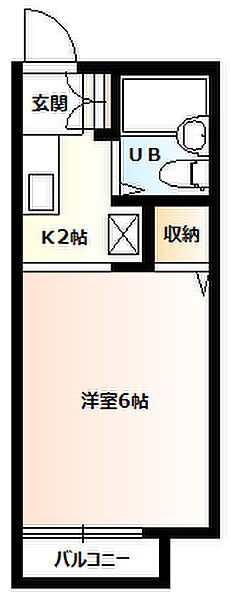 ケル・ボンヌール 203｜神奈川県伊勢原市沼目3丁目(賃貸アパート1K・2階・17.95㎡)の写真 その2