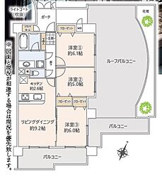 ロアーブル・ガーデン橋本 3LDKの間取図画像