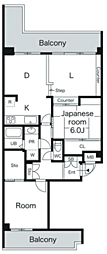 モアクレスト玉川学園参番館 2LDKの間取図画像