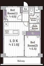 ライオンズマンション東海大学前 2LDKの間取図画像