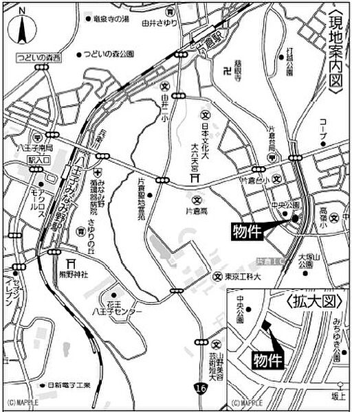 地図を拡大表示