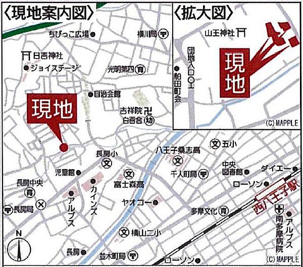 地図を拡大表示