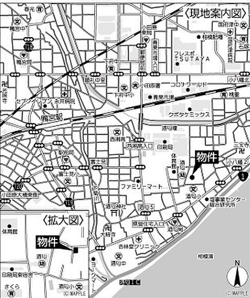 地図を拡大表示