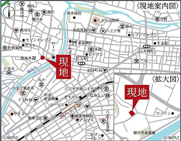 地図を拡大表示