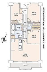 ヴェルデコート多摩センター 3LDKの間取図画像