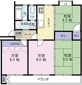 間取り図と現況...