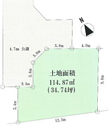 〜建築条件なし〜海老名市中野一丁目　売地