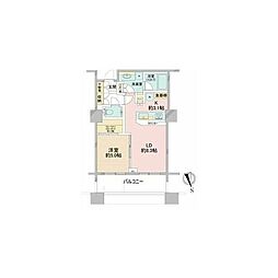 パークコート麻布十番ザ・タワー 1LDKの間取図画像