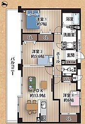 間取図画像 3LDK