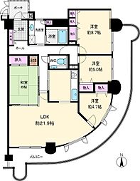 ロイヤルシャトーねやがわオークビル 4LDKの間取図画像