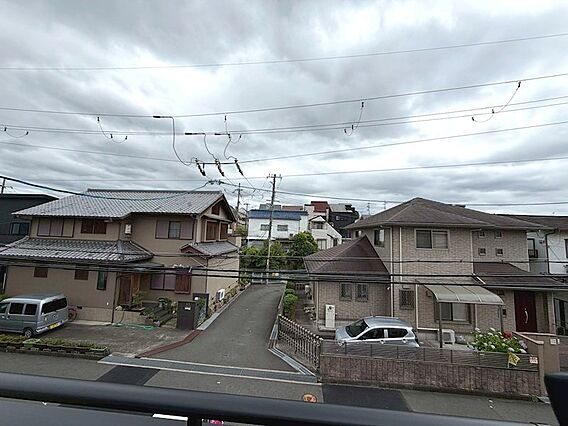 バルコニーから...
