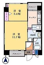 ウインドパレス歩行町 2Kの間取図画像