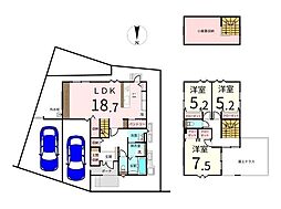 新築戸建 利府町加瀬字十三本塚 全3棟 3号棟