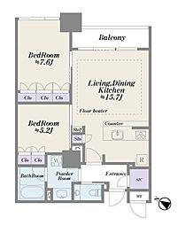 ガレリアグランデ 1SLDKの間取図画像