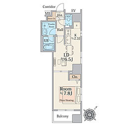 フォーリア日本橋人形町 1LDKの間取図画像
