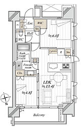 セントラルレジデンス御茶ノ水ヒルトップ 2LDKの間取図画像