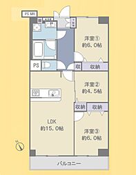 コンドミニアム葛西 3LDKの間取図画像