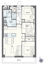 秀和清澄レジデンス 2SLDKの間取図画像
