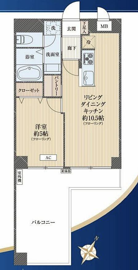 1LDK 間取り