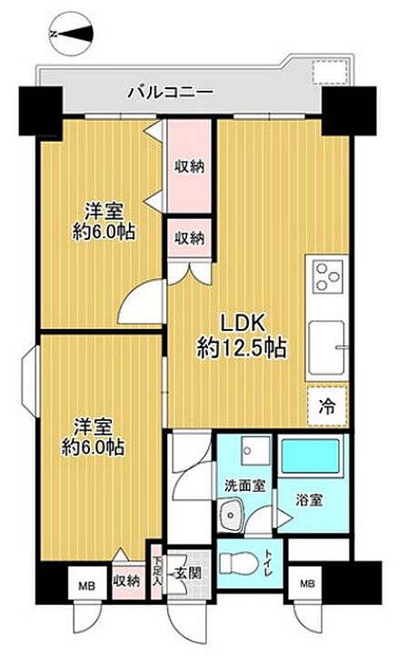 間取り:2LDK築年月:1986年4月専有面積:50.22?バルコニー面積:6.91?