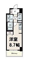 グランデュール大今里西II 303 ｜ 大阪府大阪市東成区大今里西3丁目18-11（賃貸マンション1R・3階・25.30㎡） その2