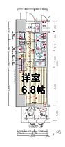 プレサンスOSAKA  DOMECITYクロスティ  ｜ 大阪府大阪市西区九条1丁目（賃貸マンション1K・9階・23.20㎡） その2