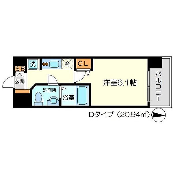 リッツ新大阪 1203｜大阪府大阪市淀川区宮原2丁目(賃貸マンション1K・12階・20.94㎡)の写真 その11